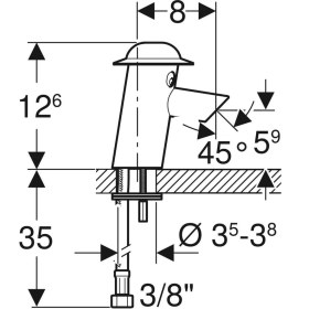 Resim Geberit Bambini Fotoselli Çocuk Lavabo Bataryası Elektirikli 