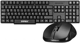 Resim Everest KM-6852 Siyah Usb Kablosuz Combo Q Standart Klavye + Mouse Set 