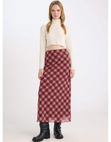 Resim Defacto Coool Balıkçı Yaka Crop Top Basic Düz Fitilli Kaşkorse Uzun Kollu Tişört E1673AX24WNER238 Ekru 