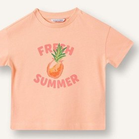 Resim Defacto Relax Fıt Penye Kısa Kollu Gül Rengi Tişört Kız Bebek H8231a526smpn687 Pembe-pn687 