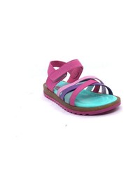 Resim Şirin Bebe Pembe Mor Kız Çocuk Bebe Sandalet Ayakkabı 