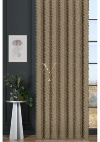 Resim Linda Fon Perde V-6002 Sütlü Kahve Sütlü Kahve 