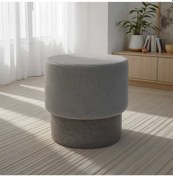 Resim Flora Dekoratif Puf - Gri 40x40x40 Cm 