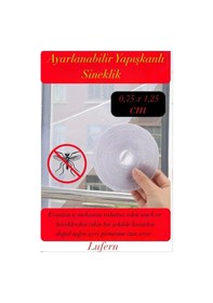 Resim Ayarlanabilir Sineklik Cırt Bantlı Yapışkanlı Hızlı Pratik Pencere Cam Kapı 0,75 Cmx1,25 Cm - 4 Mt 