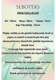 Resim Seboteks Fermuarlı İçi Astarlı Cepli Zebra Desenli Büyük Boy Plaj Çantası Sbc3223 Siyah-beyaz 