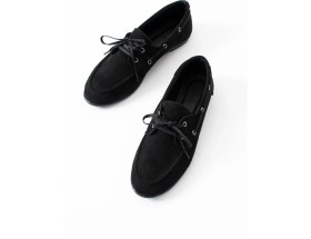 Resim Duxal Shoes Juno Kadın Süet Bağcıklı Mokasen Ayakkabı Casual Babet 