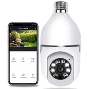 Resim Kablosuz WiFi Ampul 1080p Güvenlik Kamerası İç ve Dış Mekan 2.4GHz WiFi Smart 360 Blm-07 