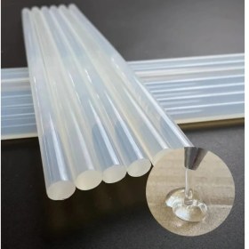 Resim Şeffaf Sıcak Silikon Çubuğu 11MM - 1kg (48 Adet) Çubuk Silikon 