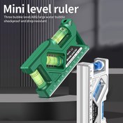 Resim Manyetik Tabanlı Mini Seviye Cetveli, Yüksek Hassasiyetli 3 Kabarcık Seviye Göstergesi, Darbeye Dayanıklı ABS Yapı, Ev Kullanımı İçin Profesyonel Ölçüm Aracı, Açı Ölçümü, Darbeye Dayanıklı Tasarım, Kolay Okunabilir Ekran 