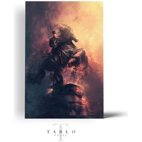 Resim Mustafa Kemal Paşa Ahşap Tablo 8mm 