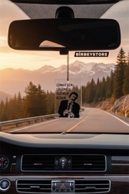 Resim BİRBEYSTORE Araba Dikiz Aynası Süsü Şeffaf Pleksi Farklı Şarkı Seçeneği 