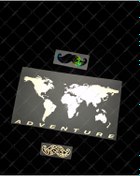 Resim Bay Etiket Cse18 Reflektif Basitleştirilmiş Dünya Haritası 