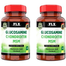 Resim Glucosamine Chondroitin Msm Hyaluronic Acid Zerdeçal 60 Tablet X 2 Kutu 
