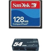 Resim 128 MB Compact Flash Hafıza Kartı - USB 2.0 Cf Kart Okuyucu 