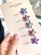 Resim Twinkle Stars Hair Pins 5 Pcs./ 1 Set (Silver Pin) 