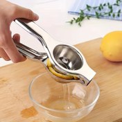 Resim Paslanmaz Çelik Manuel Narenciye Sıkacağı - Taze Meyve Suyu için Dayanıklı Limon ve Portakal Presi, Dış Aktiviteler & Partiler için Mükemmel Ergonomik Saplı Kolay Kullanım Mutfak Aracı, Şık Metal Kaplama | Sağlam Yapı, Limon Sıktırıcı 