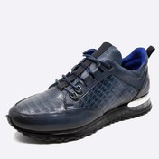 Resim Fosco Sneakers Hakiki Deri Lacivert Erkek Ayakkabı 9918 