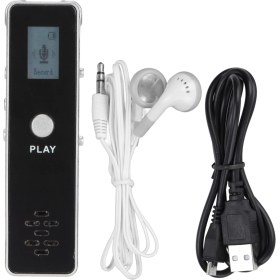 Resim Dijital Ses Kaydedici Gürültü Azaltma Stereo Ekran Ses Kayıt Cihazı Mp3 Oynatıcılıgümüş (Yurt Dışından) 
