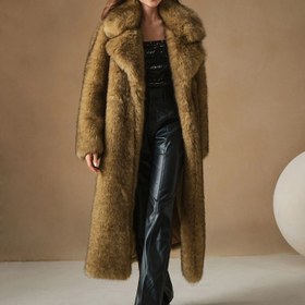 Resim 2025 Sonbahar/Kış Yeni Kadın Modası Yapay Çim Ceket Şık Peluş Ceket Peluş Orta Boy Kalınlaştırılmış Palto 