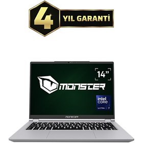 Resim Monster Huma H4 V6.1.5 Core Ultra 7 155H 32 GB Ram 1tb SSD Intel Arc Graphics Windows 11 14" Qhd 120Hz Taşınabilir Bilgisayar 