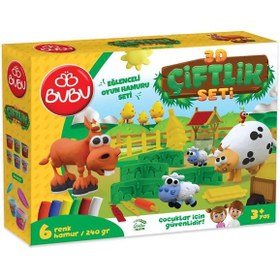 Resim Bu-Bu Oyun Hamuru Seti 3D Çiftlik (L) BUBU-OH0013 