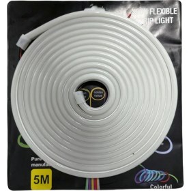 Resim Neon Şerit LED 24V 8X16 mm 5 Metre Kesilebilir Bağlantı Aparatlı Beyaz / LAAM437 
