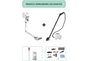 Resim Pirantech ES-330 Pro Dikey Süpürge & CB-103A Profesyonel Buharlı Temizleyici 