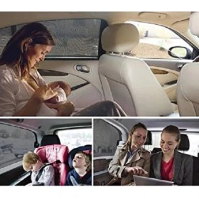 Resim Ankaflex 2 Adet Oto Yan Cam Perdesi Araba Arka Güneşlik Araç Anne Bebek Çocuk Perde Arka Koltuk Emzirme Örtü 