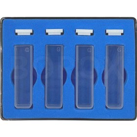 Resim Borox Cam Spektrofotometre Küveti Makro 3.5 ML Optik Cam 4 Adet 