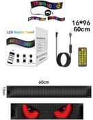 Resim Laraheiser Led Matrix Iş Yeri Otomobil Tır Kamyon Cam Veya Duvar En Büyük Boy Panel 60Cm App Kontrollü Aksesuar 