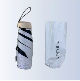 Resim Chuangyinshop Dayanıklı Alüminyum Alaşım 6 Katlanır Kampanyalı Beyaz Şemsiye 