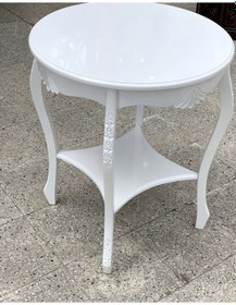 Resim Fiskos 4Ayak el Oyma Model Parlak Ihlamur ağacı ayak Parlak Beyaz MDF tabla Kutu sevk EL Yapım 