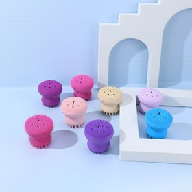 Resim Ahtapot Şekilli Yüz Temizleme Fırçası Silikon Elde Tutulan Yüz Fırçası ve Masaj Aleti Derin Temizlik ve Nazik Peeling Cilt Masajı için 