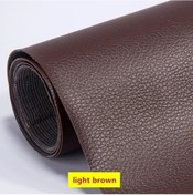 Resim Kanepe Deri Tamir Yama Çok Fonksiyonlu Diy Kendinden Yapışkanlı Deri Yama Su Light Brown 100x50cm 