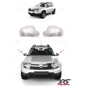 Resim Dacia Duster Uyumlu 2010-2012 Krom Ayna Kapağı 2 Parça Paslanmaz Çelik 