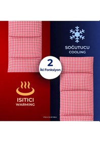 Resim Strauss Home Kiraz Çekirdeği Yastığı Mikrodalga, Boyun Ve Omuz Kiraz Çekirdeği Yastığı, Pamuk Kumaş 50x20cm Kırmızı 