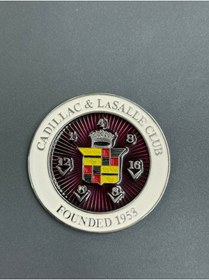 Resim OTO SÜSLEN İSTANBUL Kendinden Yapışkanlı Metal Döküm Arma Yuvarlak Cadillac 