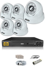 Resim IDS Hard Disksiz 5 Kameralı 5mp Sony Lensli 1080p Fullhd Güvenlik Kamerası Sistemi D-2028HD-SET5-NOHDD 