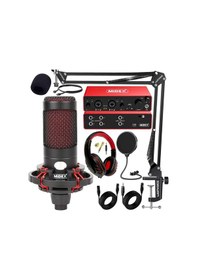 Resim Midex Functional Paket-2 Stüdyo Ekipmanları Mikrofon 4 Çıkış Ses Kartı Full Set 