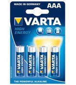 Resim Varta 4903 High Energy AAA İnce Kalem Pil 4'lü 