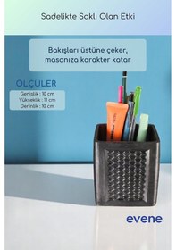 Resim Kalemlik Masa Kalemliği Organizer Kalemlik Gümüş Eskitme Renk Model 86 Çok Renkli 
