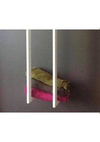Resim Banyo İçin Raf Metal Havluluk Banyo Aksesuarı Beyaz 