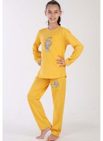 Resim Kız Çocuk Uzun Kol Sarı Pijama Takımı C3t0n7o122 001 