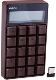 Resim Mofii Sk-657 2.4g Kablosuz Klavye 20 Tuşlu Sayısal Klavye Muhasebe Ofisi İçin Led Ekranlı Taşınabilir Hesap Makinesi Kahverengi 