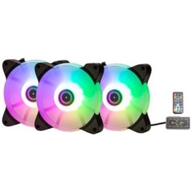 Resim Performax Lumina Rgb 120mm Kumandalı Üçlü Fan Kiti 