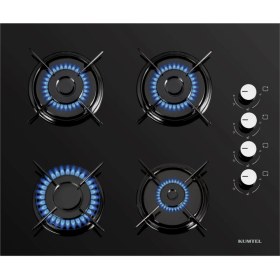 Resim Kumtel Kristal Siyah Cam Ankastre Set (DA6-830 Davlumbaz + KO-40 TAHDF Ocak + B66 - SF2 Fırın) 
