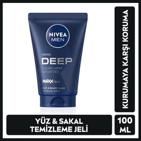 Resim Nivea Men Deep Dimension Yüz ve Sakal Temizleme Jeli 100 ml - Gratis 