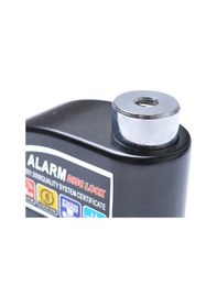 Resim 110 Db Siyah Motosiklet Alarmlı Disk Kilidi Hatırlatma Kablolu 