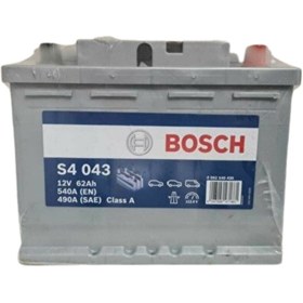 Resim Bosch 12v 62 Ah S4 62 Ah (düz) Akü 60 Amper Akü 60-62 Uyumludur 