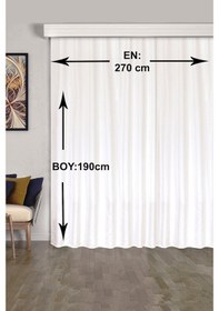 Resim Standart Güneşlik Perde 270X190 Ekru Renk-270x190 Ekru 